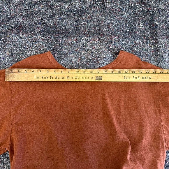 Rust Button-Up Women's Top - Picture 5 of 5
